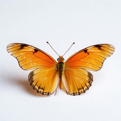 Orange butterfly with black edges
