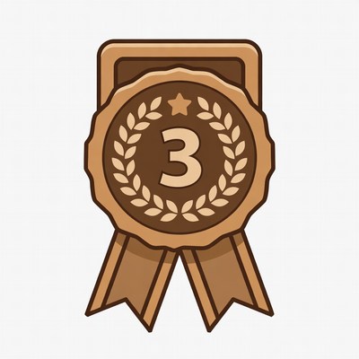 Third Place Bronze Medal Illustration