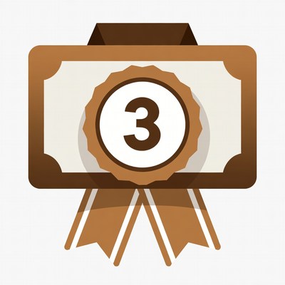 Third Place Gold Medal Icon