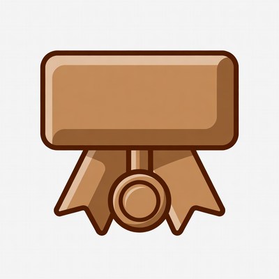 Brown Ribbon Award Badge