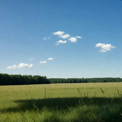 Green Grass Field Under Blue Sky