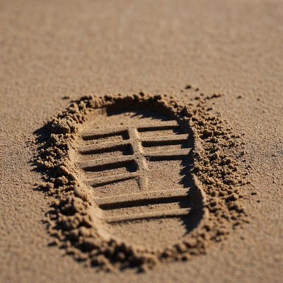 Footprint in Sand