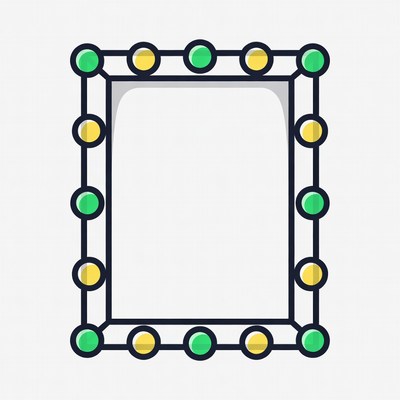 Clipart vanity mirror with bulbs