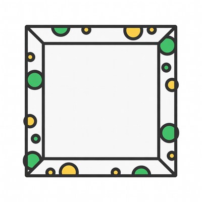 Green and Yellow Dots Picture Frame