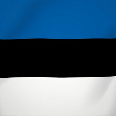 Estonian Flag Waving