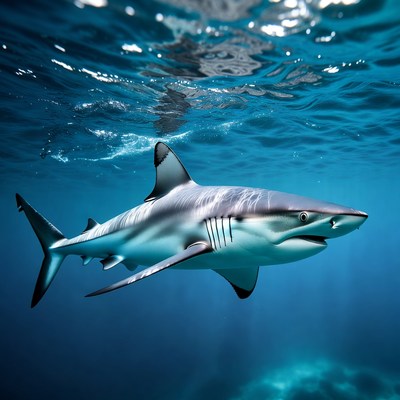 Blacktip shark swimming underwater