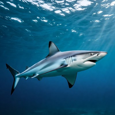 Blacktip shark swimming underwater