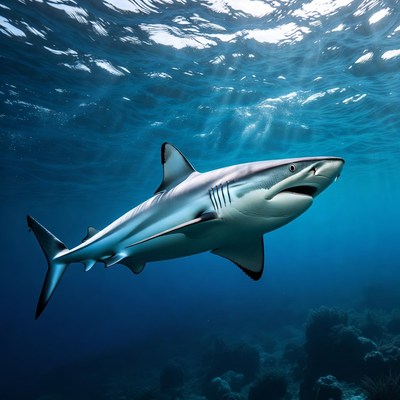 Blacktip shark swimming underwater