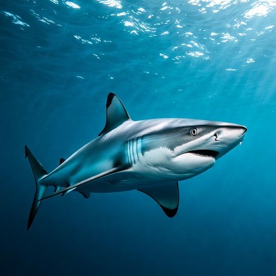 Blacktip shark swimming underwater
