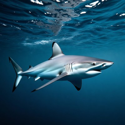 Blacktip shark swimming underwater