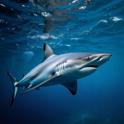 Blacktip shark swimming underwater