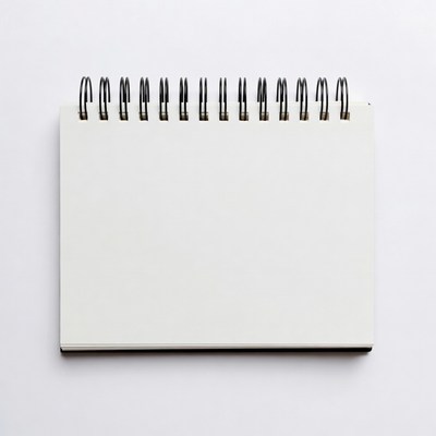 Blank Spiral Notebook Top View