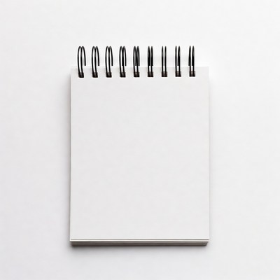 Open Blank Spiral Notebook