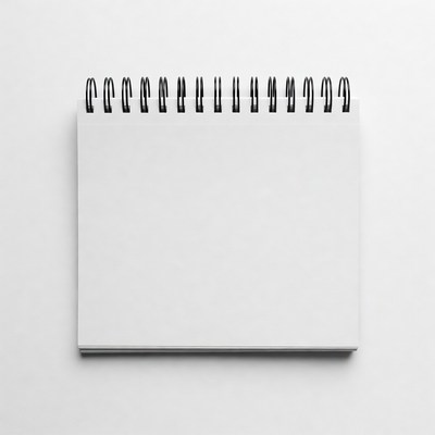 Blank Spiral Notebook Open