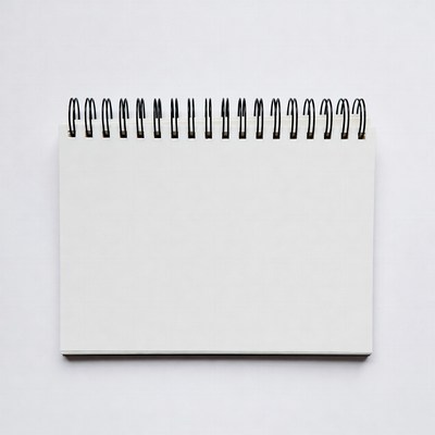 Blank Spiral Notebook Top View
