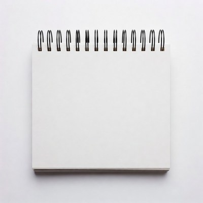 Blank Spiral Notebook Top View