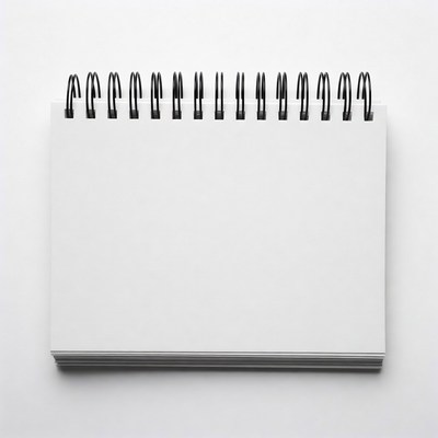 Blank Spiral Notebook Isolated