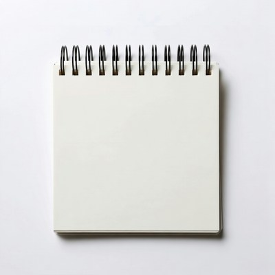 Blank Spiral Notebook Top View