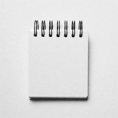 Blank Spiral Notebook Isolated