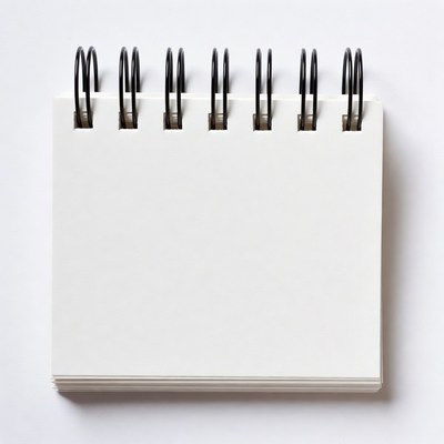 Blank Spiral Notebook Top View