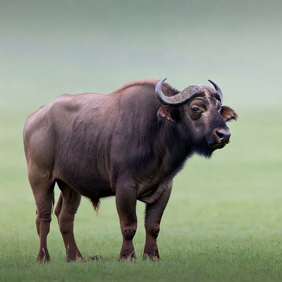 Cape Buffalo Standing in Grass