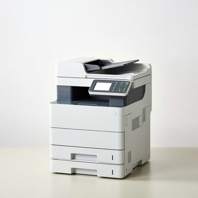 White Multifunction Printer on Table