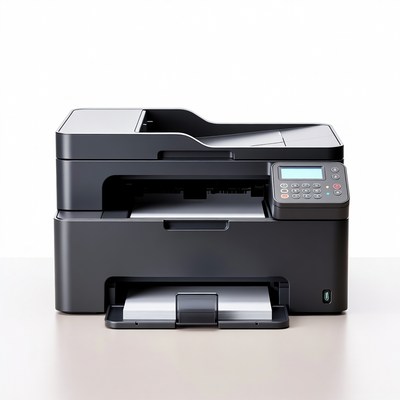 Black multifunction laser printer