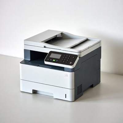 Modern Multifunction Printer on Desk