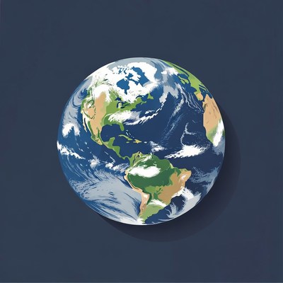 Earth planet on dark background