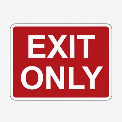 Exit Only Sign