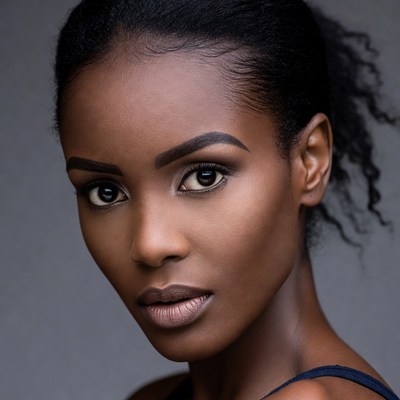 Beautiful African-American woman close-up