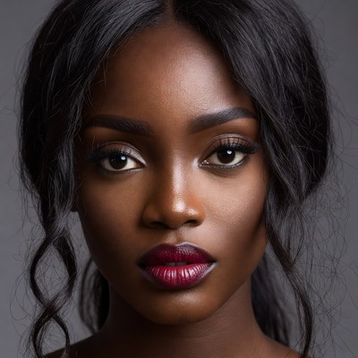 Beautiful African-American woman close-up