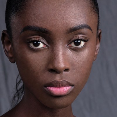Beautiful African-American woman close-up