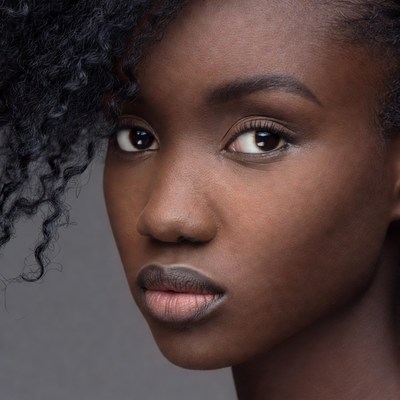 Beautiful African-American woman close-up portrait