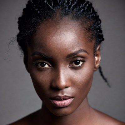 Beautiful African-American woman with braids