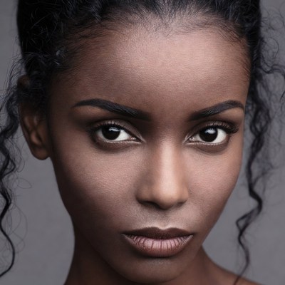 Beautiful African-American woman close-up
