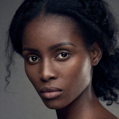 Beautiful African-American woman close-up