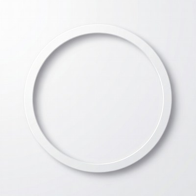 White Circle Frame Isolated