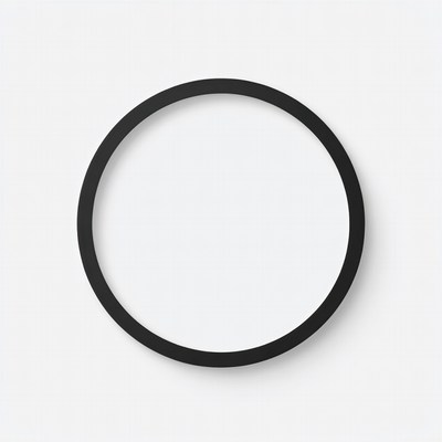 Black Circle on White Background
