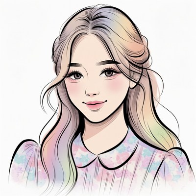 Asian girl with updo hairstyle