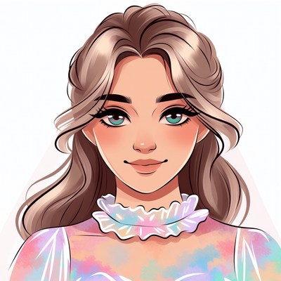 Beautiful woman in sheer dress illustration