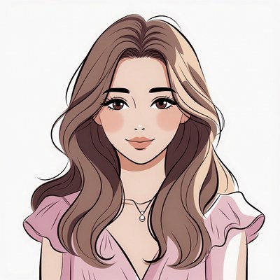 Beautiful Asian woman in pink dress