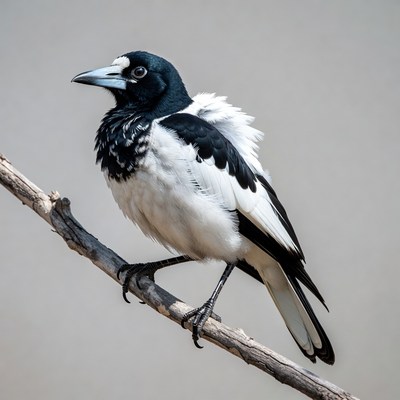 Magpie perched on branch