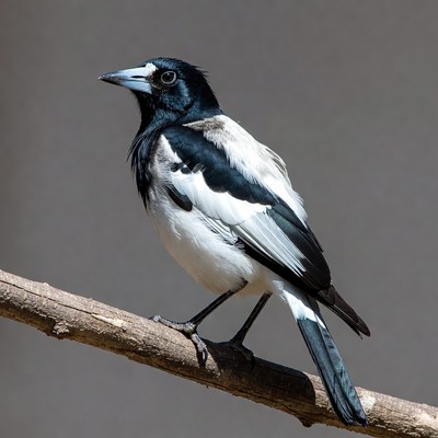 Magpie perched on branch