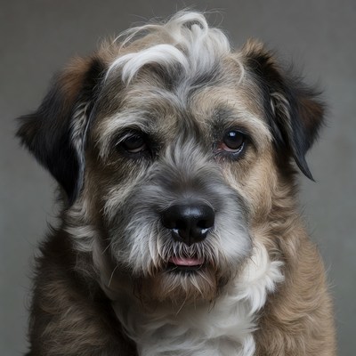 Old dog with white facial fur