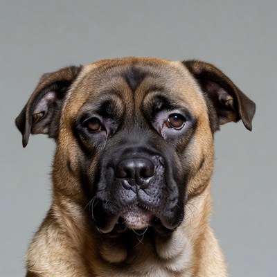 Closeup of Boxer Dog Face
