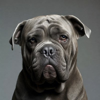 Blue French Bulldog close-up