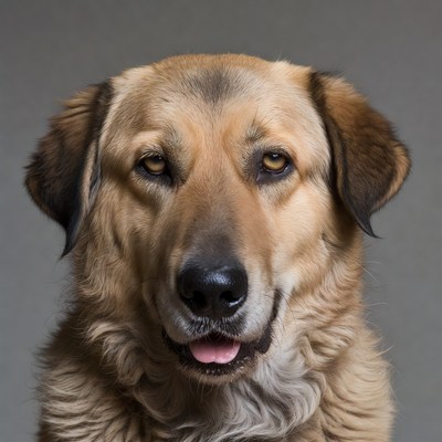 German Shepherd close-up portrait