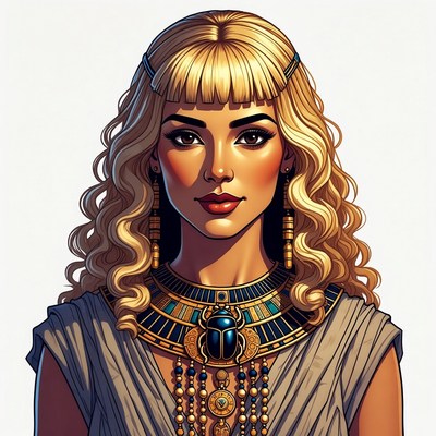 Blonde Egyptian Woman Portrait