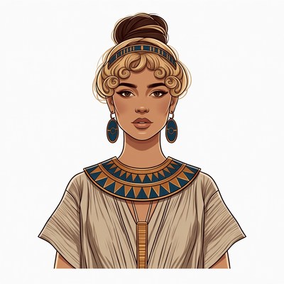 Egyptian Woman in Traditional Attire